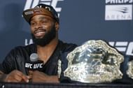 Tyron Woodley looks to take a woosa i.e. relax
